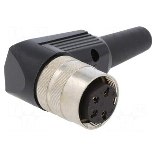 Connector: M16 | plug | female | soldering | for cable | PIN: 4 | 5A | 250V