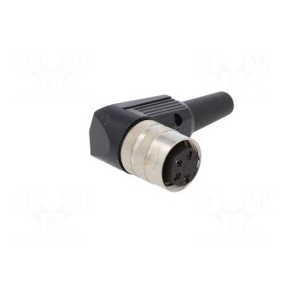 Connector: M16 | plug | female | soldering | for cable | PIN: 4 | 5A | 250V
