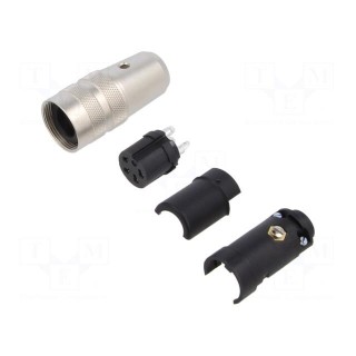 Connector: M16 | plug | female | soldering | for cable | PIN: 4 | 6A | 150V