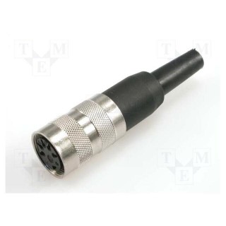 Connector: M16 | plug | female | soldering | for cable | PIN: 5 | 5A | 100V