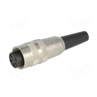 Connector: M16 | plug | female | soldering | for cable | PIN: 5 | 5A | 250V