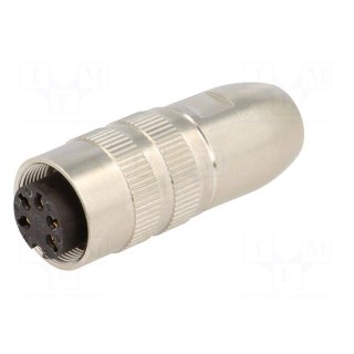Connector: M16 | plug | female | soldering | for cable | PIN: 5 | 5A | 250V