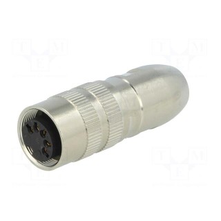 Connector: M16 | plug | female | soldering | for cable | PIN: 5 | 5A | 60V