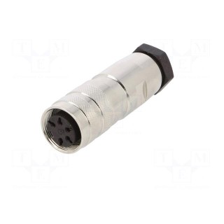 Connector: M16 | plug | female | soldering | for cable | PIN: 5 | 7A | 300V
