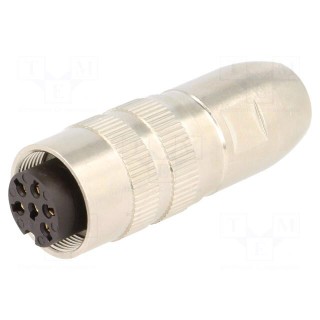 Connector: M16 | plug | female | soldering | for cable | PIN: 6 | 5A | 250V