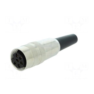 Connector: M16 | plug | female | soldering | for cable | PIN: 6 | 5A | 250V