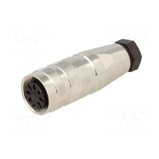 Connector: M16 | plug | female | soldering | for cable | PIN: 7 | 5A | 100V