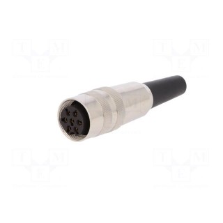 Connector: M16 | plug | female | soldering | for cable | PIN: 7 | 5A | 250V
