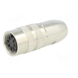Connector: M16 | plug | female | soldering | for cable | PIN: 7 | 5A | 60V