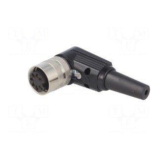 Connector: M16 | plug | female | soldering | for cable | PIN: 7 | 5A | 60V