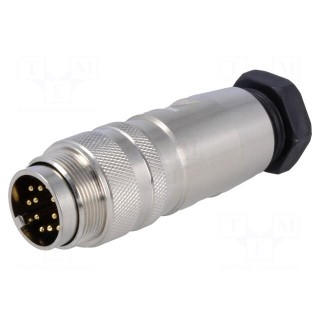 Connector: M16 | plug | male | soldering | for cable | PIN: 12 | 3A | 60V
