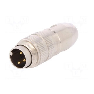 Connector: M16 | plug | male | soldering | for cable | PIN: 3 | 5A | 250V