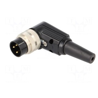 Connector: M16 | plug | male | soldering | for cable | PIN: 3 | 5A | 250V