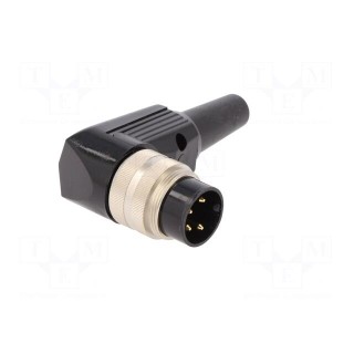 Connector: M16 | plug | male | soldering | for cable | PIN: 4 | 5A | 250V