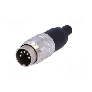 Connector: M16 | plug | male | soldering | for cable | PIN: 5 | 5A | 100V