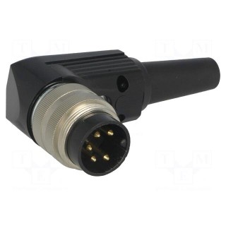 Connector: M16 | plug | male | soldering | for cable | PIN: 5 | 5A | 250V