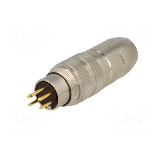 Connector: M16 | plug | male | soldering | for cable | PIN: 5 | 5A | 250V