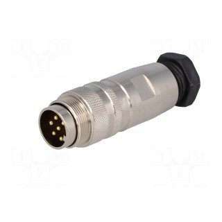 Connector: M16 | plug | male | soldering | for cable | PIN: 6 | 5A | 125V