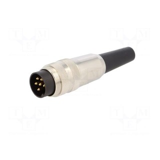 Connector: M16 | plug | male | soldering | for cable | PIN: 6 | 5A | 250V