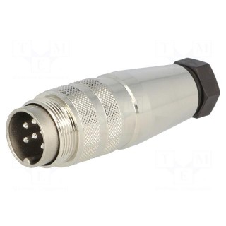 Connector: M16 | plug | male | soldering | for cable | PIN: 6 | 5A | 300V