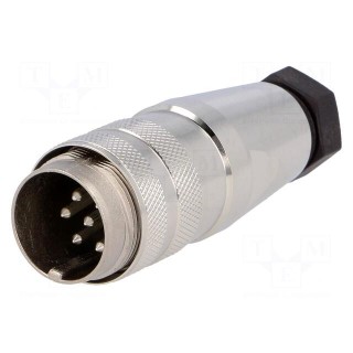 Connector: M16 | plug | male | soldering | for cable | PIN: 7 | 5A | 300V