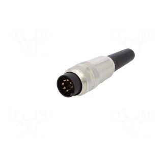 Connector: M16 | plug | male | soldering | for cable | PIN: 7 | 5A | 60V