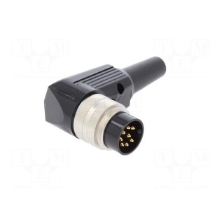 Connector: M16 | plug | male | soldering | for cable | PIN: 8 | 5A | 60V