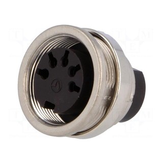 Connector: M16 | socket | female | for panel mounting,rear side nut