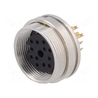 Connector: M16 | socket | female | soldering | PIN: 12 | 3A | 60V | IP40
