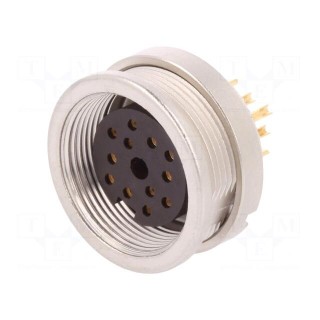 Connector: M16 | socket | female | soldering | PIN: 12 | 3A | 60V | IP40