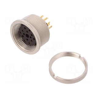 Connector: M16 | socket | female | soldering | PIN: 14 | 3A | 60V | IP68