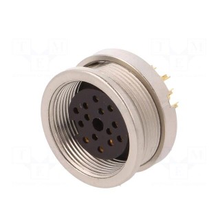 Connector: M16 | socket | female | soldering | PIN: 14 | 3A | 60V | IP68