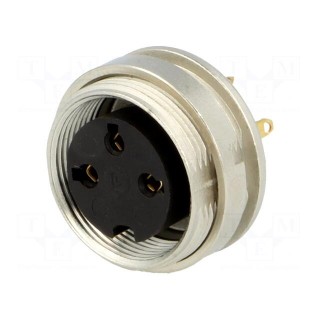 Connector: M16 | socket | female | soldering | PIN: 3 | 5A | 250V | IP40