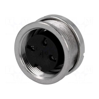 Connector: M16 | socket | female | soldering | PIN: 3 | 5A | 300V | IP40