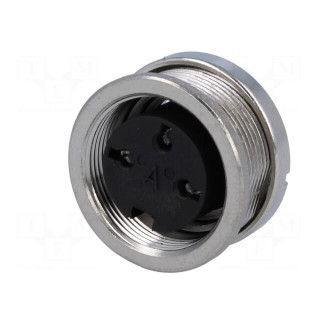 Connector: M16 | socket | female | soldering | PIN: 3 | 5A | 300V | IP40