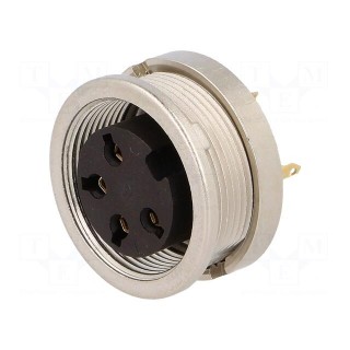 Connector: M16 | socket | female | soldering | PIN: 4 | 5A | 250V | IP40