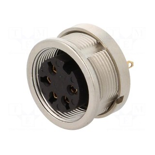 Connector: M16 | socket | female | soldering | PIN: 5 | 5A | 250V | IP68