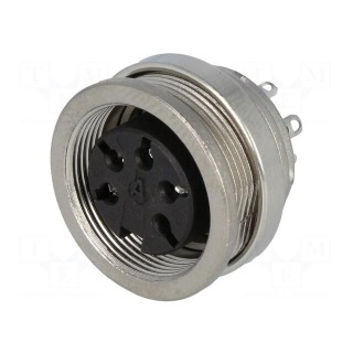 Connector: M16 | socket | female | soldering | PIN: 5 | 5A | 300V | IP40