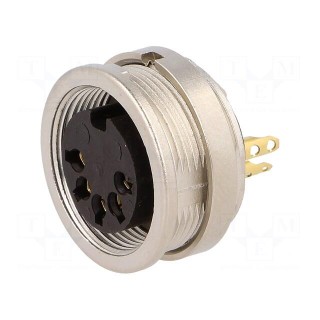 Connector: M16 | socket | female | soldering | PIN: 5 | 5A | 60V | IP40