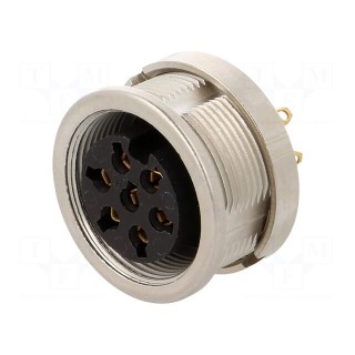 Connector: M16 | socket | female | soldering | PIN: 7 | 5A | 250V | IP68