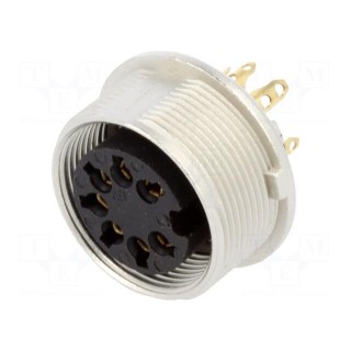 Connector: M16 | socket | female | soldering | PIN: 7 | 5A | 60V | IP40