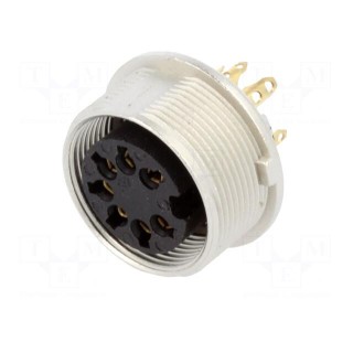 Connector: M16 | socket | female | soldering | PIN: 7 | 5A | 60V | IP40