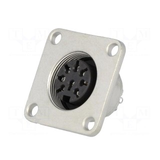 Connector: M16 | socket | female | soldering | PIN: 8 | 5A | 100V | 0.5mm2