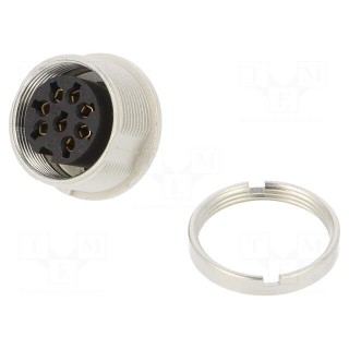 Connector: M16 | female | IP40 | socket | soldering | 60V | PIN: 8 | 5A
