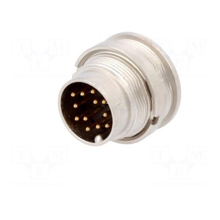 Connector: M16 | socket | male | soldering | PIN: 12 | 3A | 60V | IP40