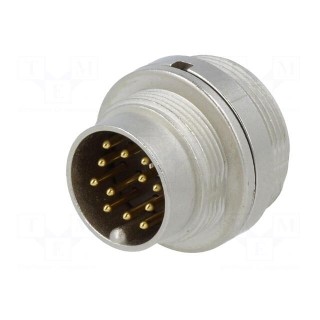 Connector: M16 | socket | male | soldering | PIN: 12 | 3A | 60V | IP68