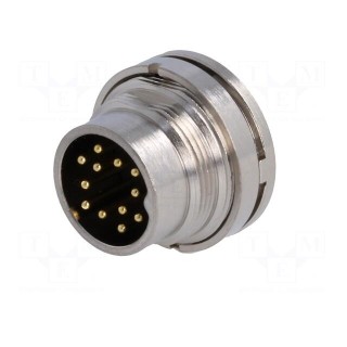 Connector: M16 | socket | male | soldering | PIN: 12 | 3A | 60V | straight