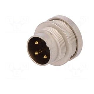 Connector: M16 | socket | male | soldering | PIN: 3 | 5A | 250V | IP40