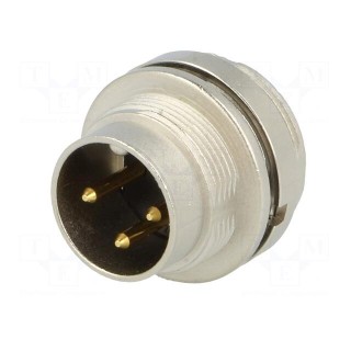Connector: M16 | socket | male | soldering | PIN: 3 | 5A | 250V | IP68