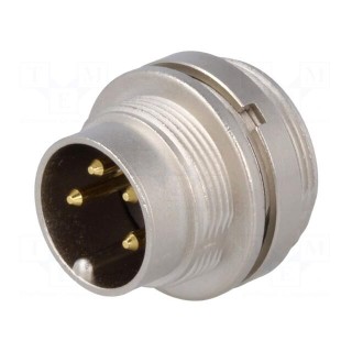 Connector: M16 | socket | male | soldering | PIN: 4 | 5A | 250V | IP40